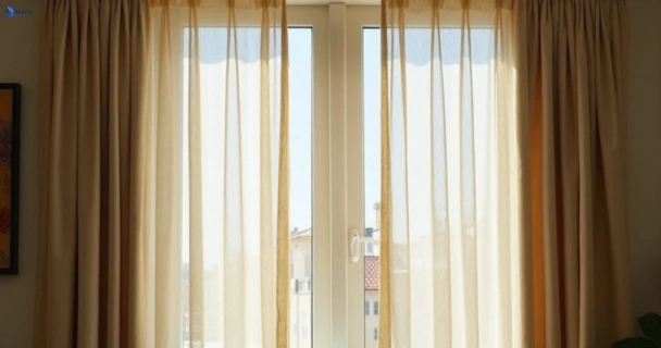 Dull dusty drapes in mooroolbark-vic before professional cleaning
